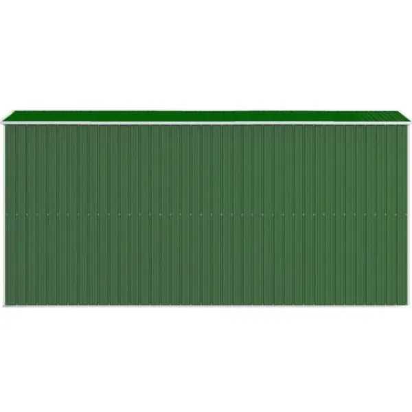 Sale Haveskur i galvaniseret stål - Rummeligt opbevaringsskur | Farve: Grøn | Størrelse: 192x440x223 cm Skure, Garager & Carports