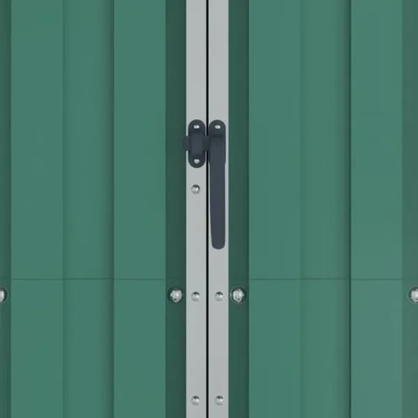 Skure, Garager & Carports^Haveskur i galvaniseret stål - Opbevaringshus | Farve: Grøn | Størrelse: 116x45x175 cm