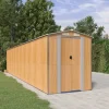 Skure, Garager & Carports^Haveskur i galvaniseret stål - Udendørs opbevaring | Farve: Lysebrun | Størrelse: 192x938x223 cm