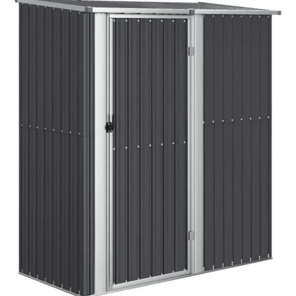 Hot Haveskur i galvaniseret stål - Udendørs opbevaring | Farve: Antracitgrå | Størrelse: 180,5x97x209,5 cm Skure, Garager & Carports