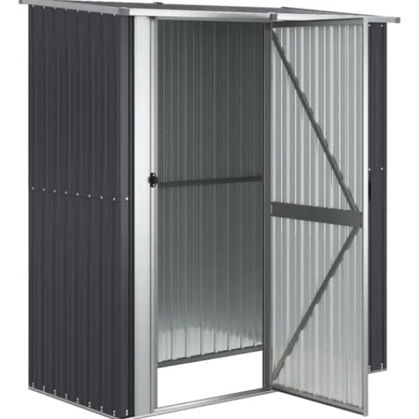 Hot Haveskur i galvaniseret stål - Udendørs opbevaring | Farve: Antracitgrå | Størrelse: 180,5x97x209,5 cm Skure, Garager & Carports