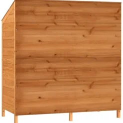 Skure, Garager & Carports^Haveskur i massivt fyrretræ - Opbevaringsskur til haven | Farve: Brun | Størrelse: 102x52x112 cm