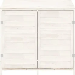 Outlet Haveskur i massivt grantræ - Ideel opbevaring til haveredskaber | Størrelse: 102x52x112 cm | Farve: Hvid Skure, Garager & Carports