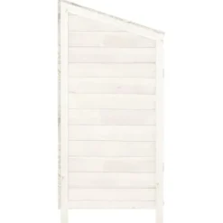 Outlet Haveskur i massivt grantræ - Ideel opbevaring til haveredskaber | Størrelse: 102x52x112 cm | Farve: Hvid Skure, Garager & Carports