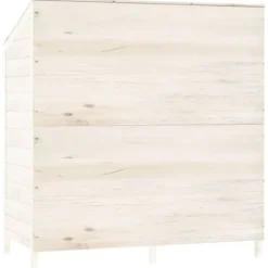 Outlet Haveskur i massivt grantræ - Ideel opbevaring til haveredskaber | Størrelse: 102x52x112 cm | Farve: Hvid Skure, Garager & Carports
