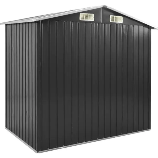 Clearance Haveskur med reol 205x130x183 cm jern antracitgrå - Haveskur - Haveskure - Home & Living Skure, Garager & Carports