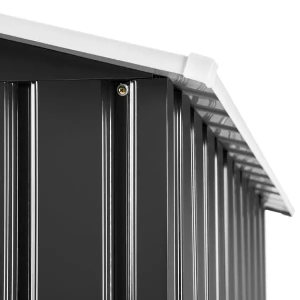 Outlet Haveskur med sadeltag - grå/hvid Skure, Garager & Carports