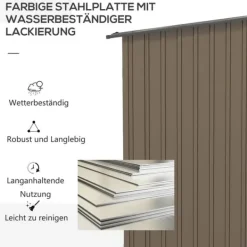 Skure, Garager & Carports^Haveskur, 100x103x160 cm, Brun