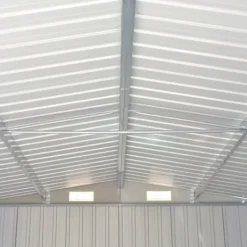 Skure, Garager & Carports^Haveskur 257x990x181 cm galvaniseret stål grå - Haveskur - Haveskure - Home & Living