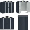 Skure, Garager & Carports^Haveskur 205x129x183 cm galvaniseret stål antracitgrå - Haveskur - Haveskure - Home & Living