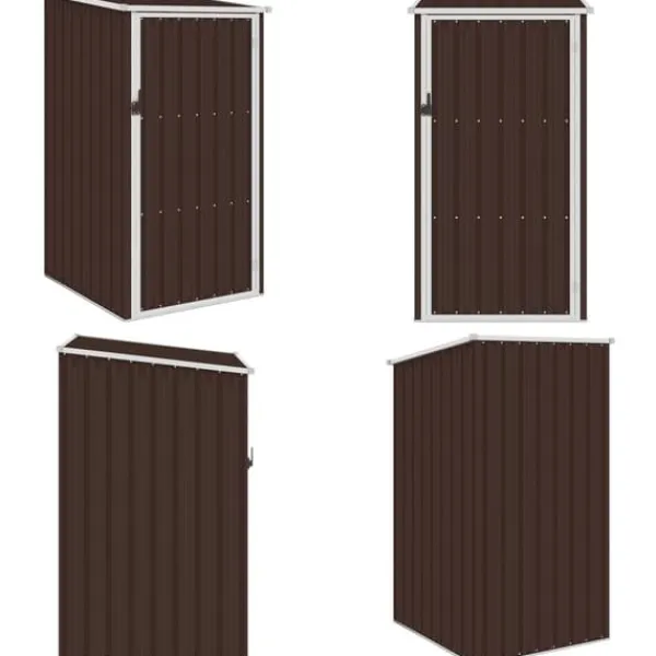 Skure, Garager & Carports^Haveskur 87x98x159 cm galvaniseret stål brun - Haveskur - Haveskure - Home & Living