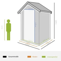 Sale Haveskur, 134x104x204 cm, Grå Skure, Garager & Carports
