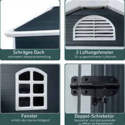 Sale Haveskur, 134x104x204 cm, Grå Skure, Garager & Carports