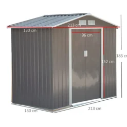 Skure, Garager & Carports^Haveskur, 213x130x185 cm, Grøn