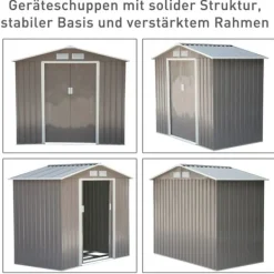 Skure, Garager & Carports^Haveskur, 213x130x185 cm, Grøn