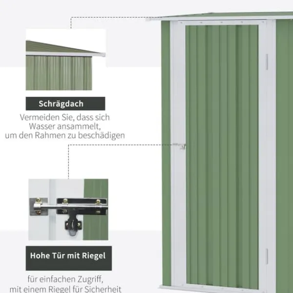 Skure, Garager & Carports^Haveskur, 142x84x189 cm, Grøn