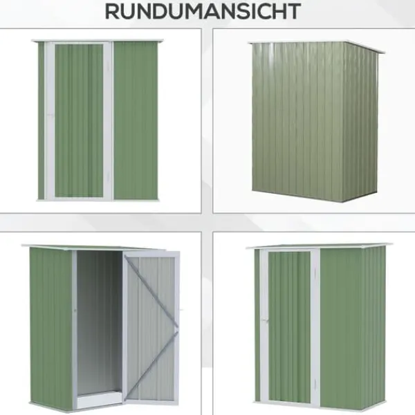 Skure, Garager & Carports^Haveskur, 142x84x189 cm, Grøn