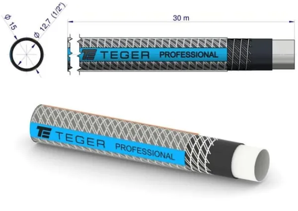 Vanding^Haveslange ""PROFESSIONAL- EXTRA FLEX"" FI 1/2". 30m / TEGER