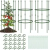 New Havestativ, 3-pak Havestativ 40"/60" Høje Plantestøttestativer med Klemmer og Bånd-S, 20x40"/20x60", Grøn Krukker & Plantebeholdere