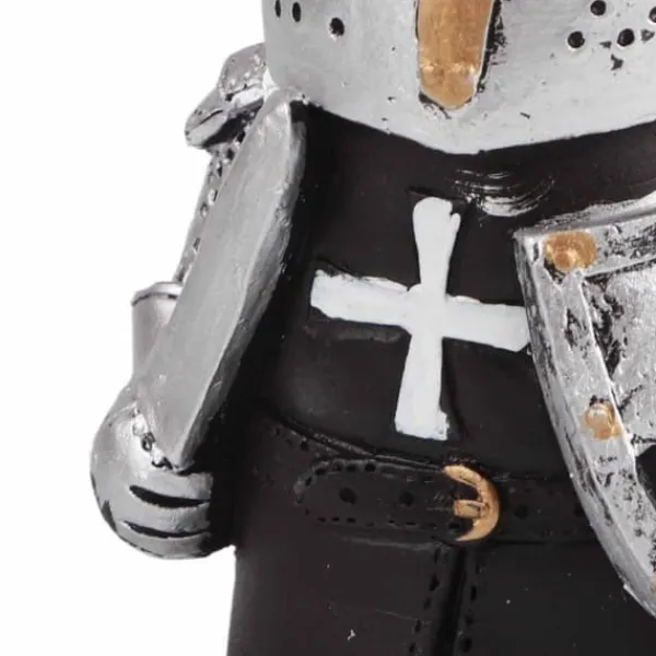 Outlet Havestatue Ridder Dværgvagt Rustning Miniature Ridderskulptur til Haveindretning Havedekorationer