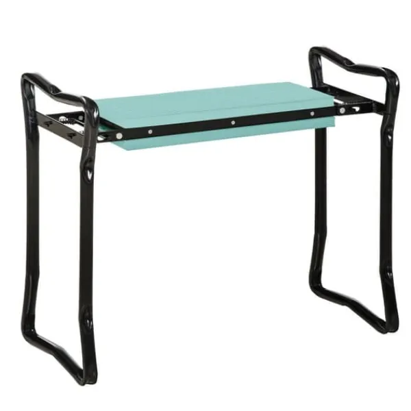 Sale Havestol, sammenklappelig, EVA/stål, maks. 150 kg, 58x28x49 cm, mørkegrøn Støtte Med Hjul, Sæder & Knæbeskyttelse Til Havepleje