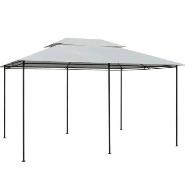 Telte & Lysthuse^Havetelt med gardiner 4x3 m hvid - Havepavillon - Havepavilloner - Home & Living