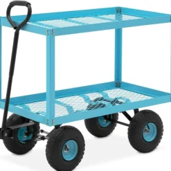 Haveværktøj^Havetransportvogn, 2 niveauer, lavet af mesh, op til 150 kg