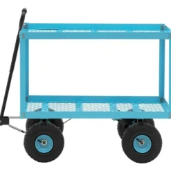 Haveværktøj^Havetransportvogn, 2 niveauer, lavet af mesh, op til 150 kg