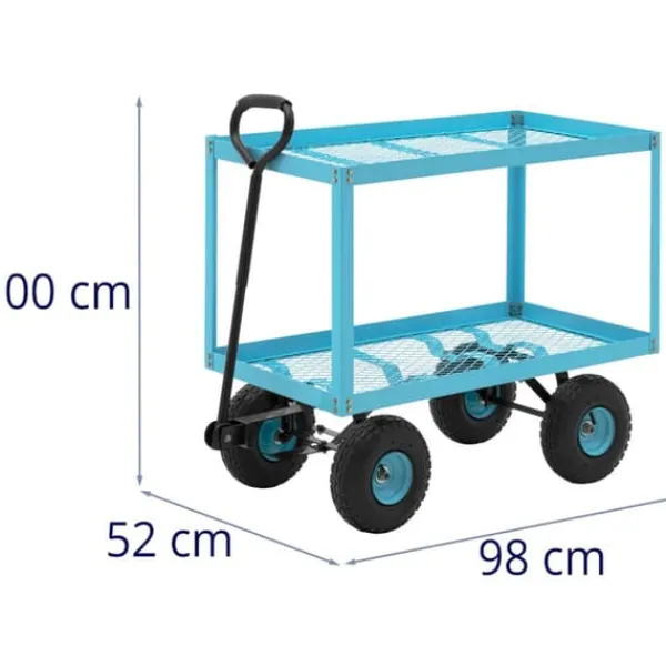 Haveværktøj^Havetransportvogn, 2 niveauer, lavet af mesh, op til 150 kg