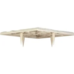 Havesten & Trædesten^Havetrædesten - Trinsten - Sæt med 4 - 39,5 x 39,5 cm - Vejrbestandig plast - Med jordspyd - Til gangsti i have/terrasse - Beige
