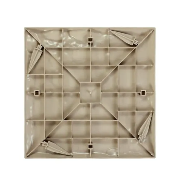 Havesten & Trædesten^Havetrædesten - Trinsten - Sæt med 4 - 39,5 x 39,5 cm - Vejrbestandig plast - Med jordspyd - Til gangsti i have/terrasse - Beige