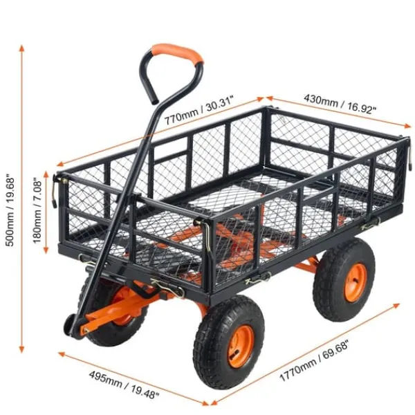Haveværktøj^Havevogn, Robust Kapacitet, Alsidigt Design,400lbs