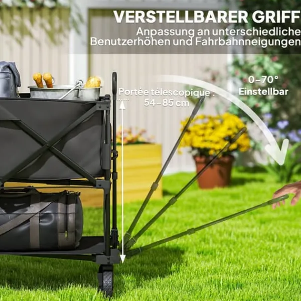Outlet Havevogn, 142x50x102 cm, Sort Haveværktøj