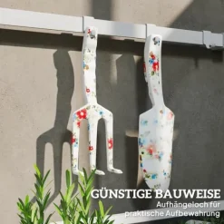 Haveværktøjssæt, 3 dele: plantespade, håndrive, beskæresaks, metal, flerfarvet Haveværktøj