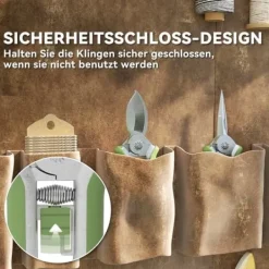Haveværktøj^Haveværktøjssæt, 2 dele, rustfrit stål: beskæresaks + grensaks, grøn/sølv