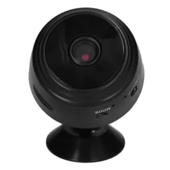 Sikkerhedsmonitorer & Videokameraer^HD 1080P trådløst WiFi-webcam til mobiltelefon og tablet - genopladeligt og med fjernbetjening - Noir