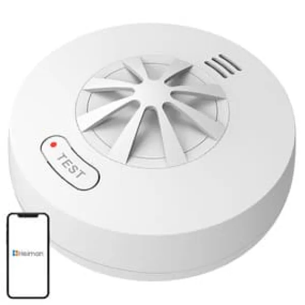 Varmedetektorer^Heiman HM-5HW Sammenkoblet trådløs varmesensoralarm
