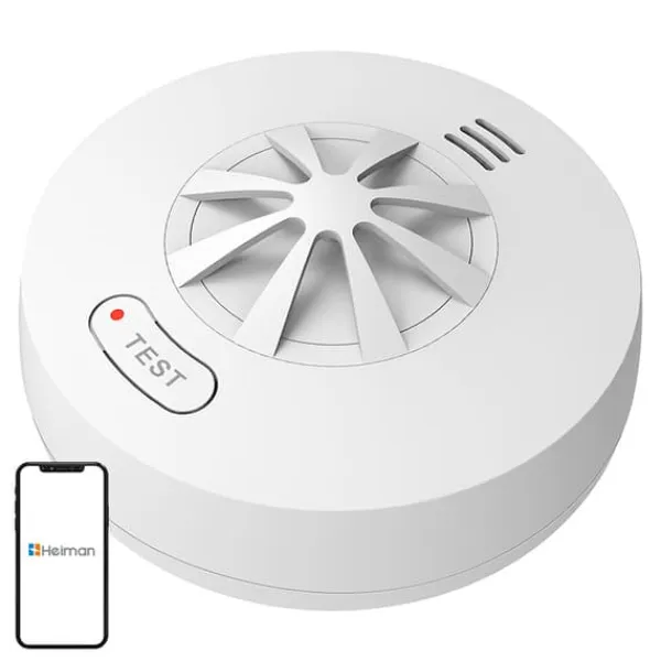Varmedetektorer^Heiman HM-5HW Sammenkoblet trådløs varmesensoralarm