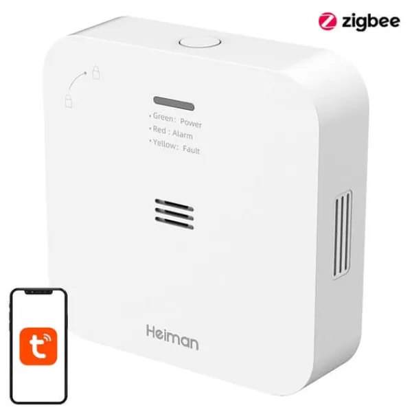 Røg- & Kulmonoxiddetektorer^Heiman WS-720ES Tuya WiFi Smart kuliltedetektor