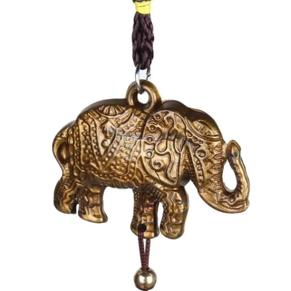 Online Held og lykke Feng Shui farvede elefant vindklokker - kinesisk boligindretning Vinddekoration