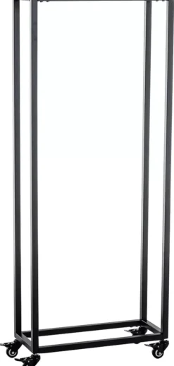 Discount Hetta Black Metal Firewood Rack with Wheels - 25x40x150 cm Tilbehør Til Brændeovne & Pejse
