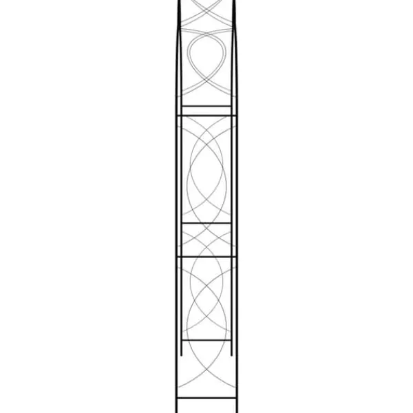 Buer, Spalier, Lysthuse Uden Tag^Høj kvalitet havebue til klatreplanter - Jern | Farve: Sort | Størrelse: 150x34x240 cm