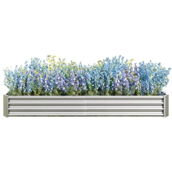 Krukker & Plantebeholdere^Høj metalplantage, robust stålplade havebed, rustfast og holdbart design, baseløs kasse, perfekt til grøntsager, krydderier og blomster