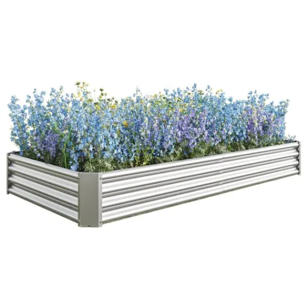 Krukker & Plantebeholdere^Høj metalplantage, robust stålplade havebed, rustfast og holdbart design, baseløs kasse, perfekt til grøntsager, krydderier og blomster