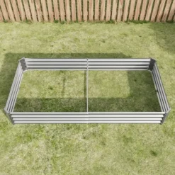 Krukker & Plantebeholdere^Høj metalplantage, robust stålplade havebed, rustfast og holdbart design, baseløs kasse, perfekt til grøntsager, krydderier og blomster