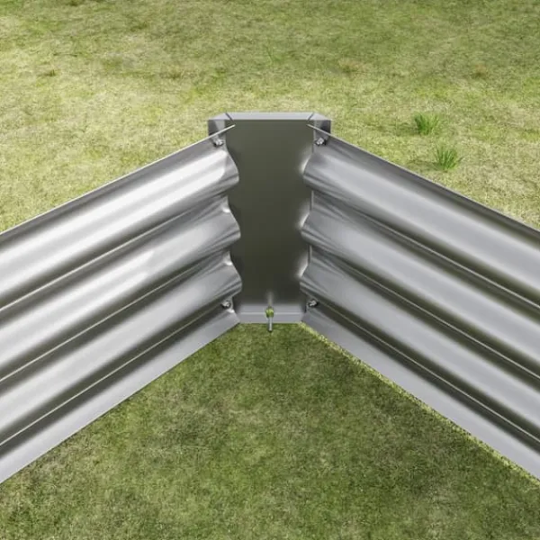 Krukker & Plantebeholdere^Høj metalplantage, robust stålplade havebed, rustfast og holdbart design, baseløs kasse, perfekt til grøntsager, krydderier og blomster