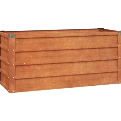 Højbed i cortenstål - Holdbart og rustfarvet | Størrelse: 100x40x45 cm Krukker & Plantebeholdere