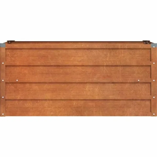 Højbed i cortenstål - Holdbart og rustfarvet | Størrelse: 100x40x45 cm Krukker & Plantebeholdere