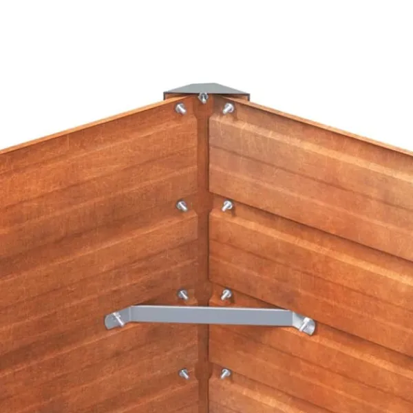 Højbed i cortenstål - Holdbart og rustfarvet | Størrelse: 100x40x45 cm Krukker & Plantebeholdere