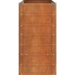 New Højbed i cortenstål - Holdbart og dekorativt | Størrelse: 100x40x77 cm | Farve: Rustfarvet Plantningsbænke